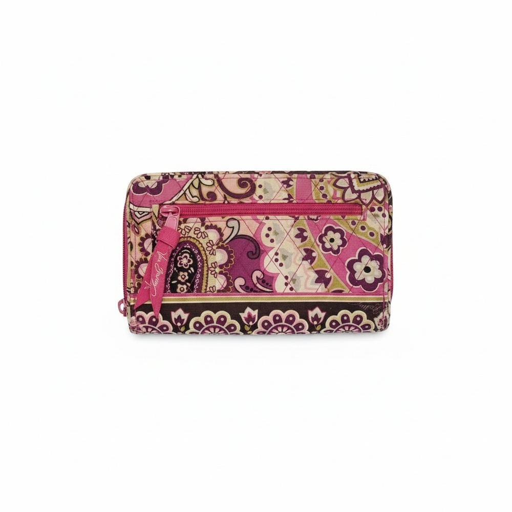 Vera Bradley Morgan Shoulder Bag With Matching Wallet In Very Berry Paisley - Picture 12 of 16